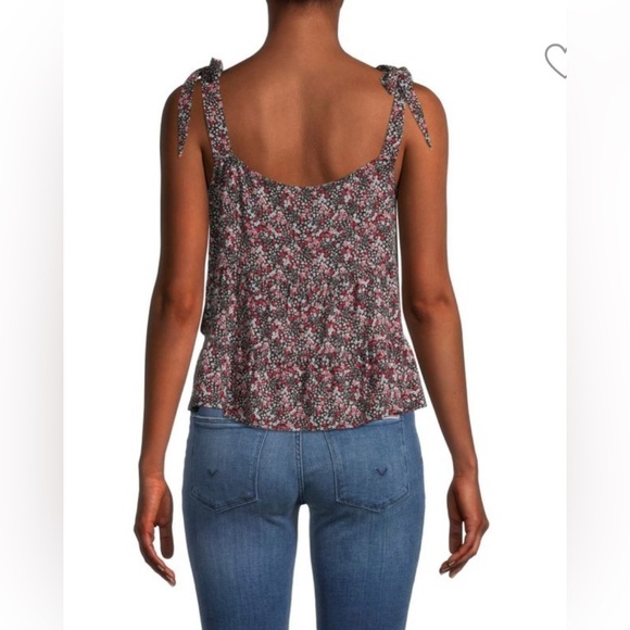 NEW Bobeau Floral Tiered Top Medium - Picture 2 of 4